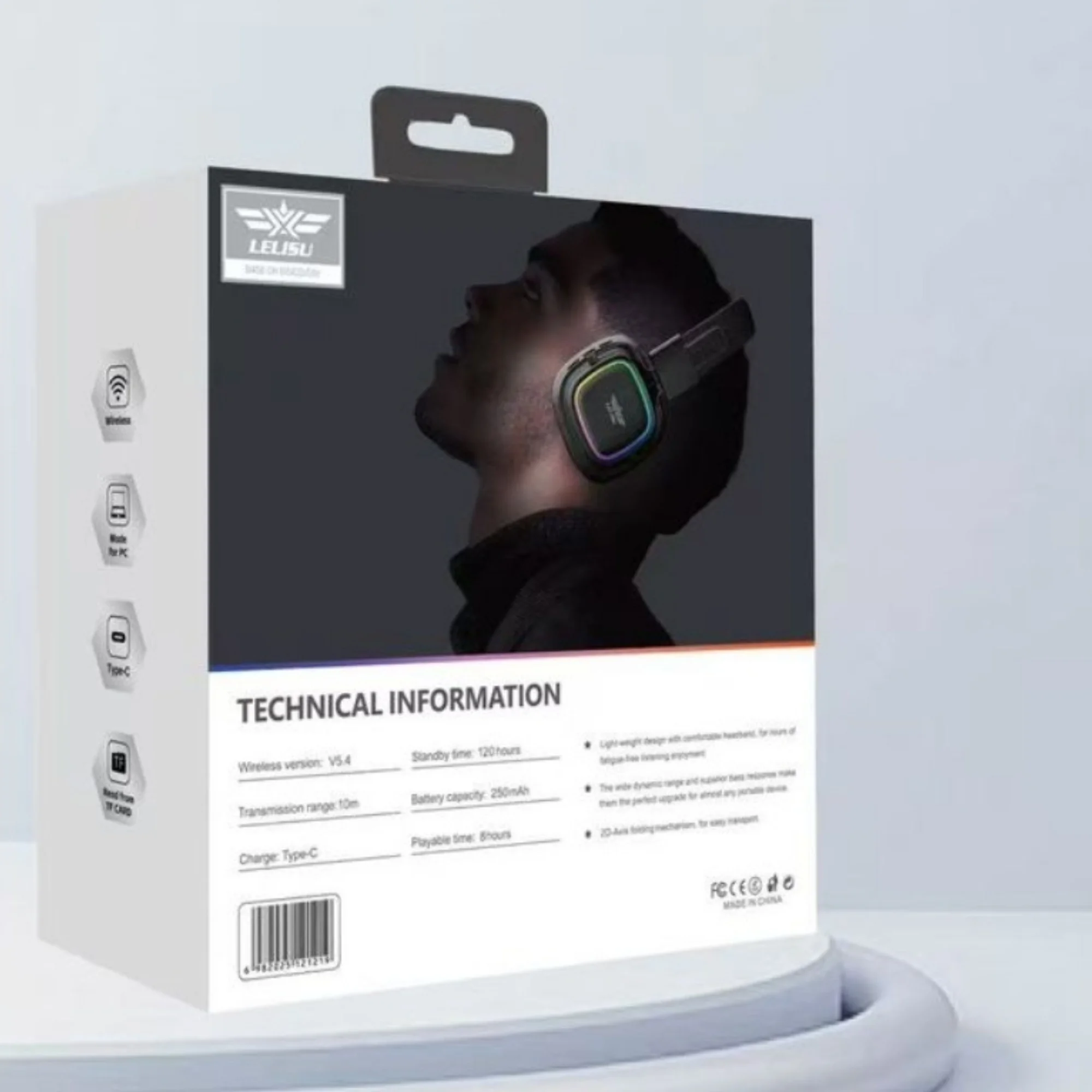 Lelisu LS-258 Wireless Stereo Headphones - Image 4
