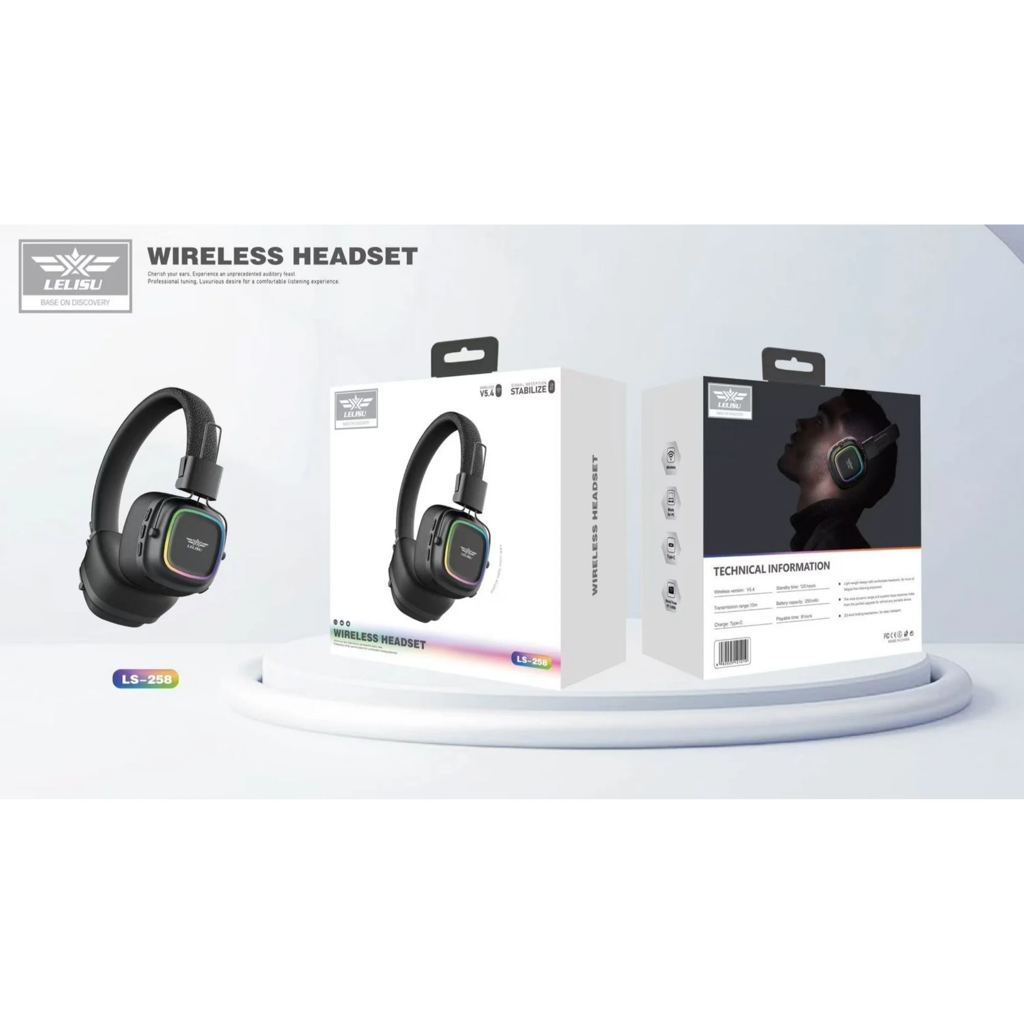 Lelisu LS-258 Wireless Stereo Headphones - Image 3